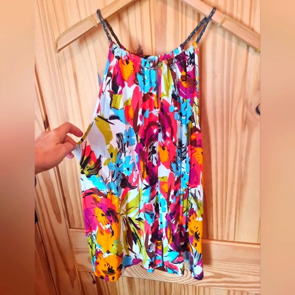 French Connection flower print Halter Top